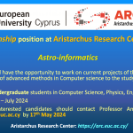 Summer Internship position at Aristarchus Research Center of EUC in Astro-informatics